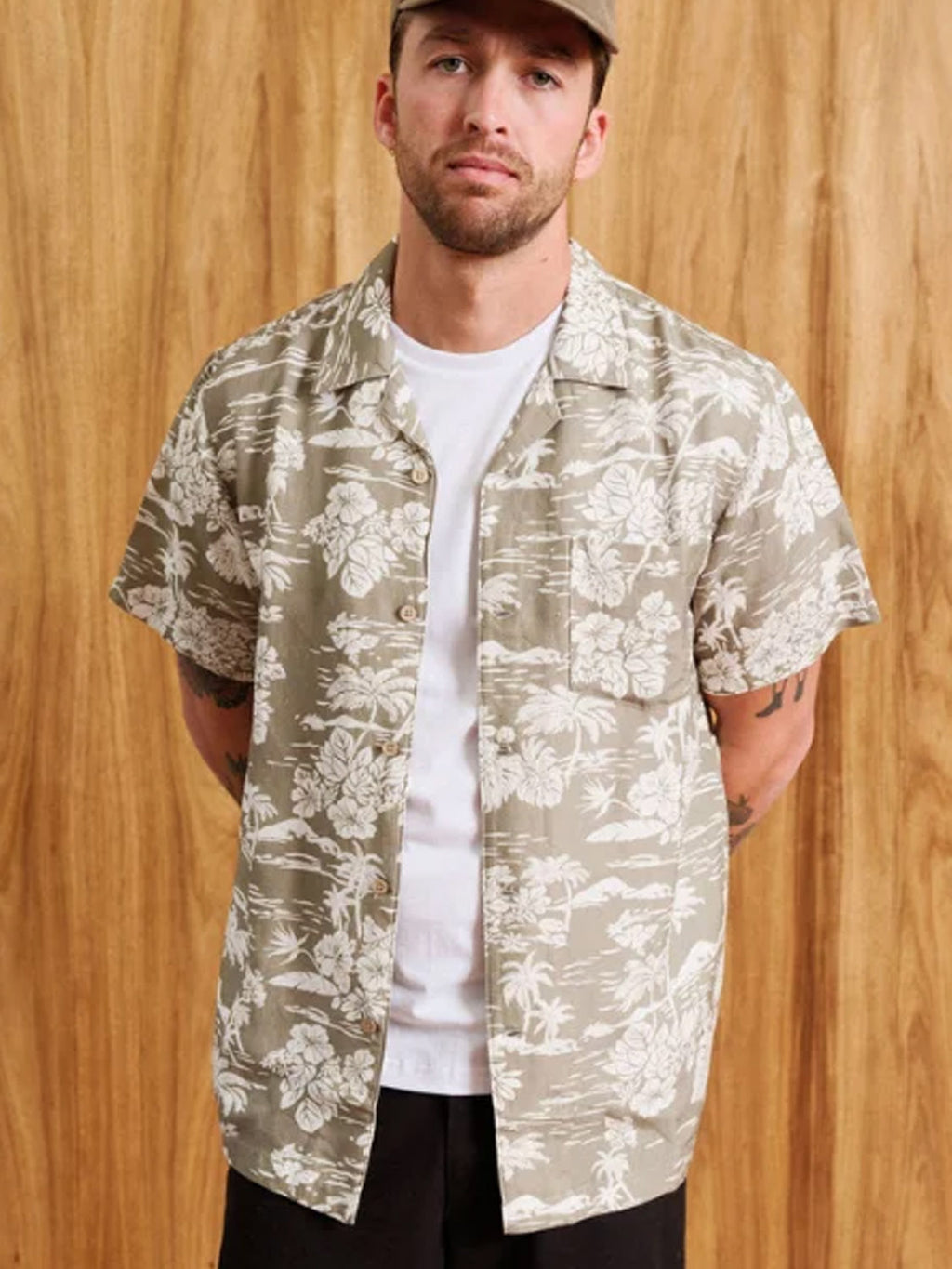 Mr Simple Aloha Short Sleeve Shirt - Thyme - Collector Store Sydney