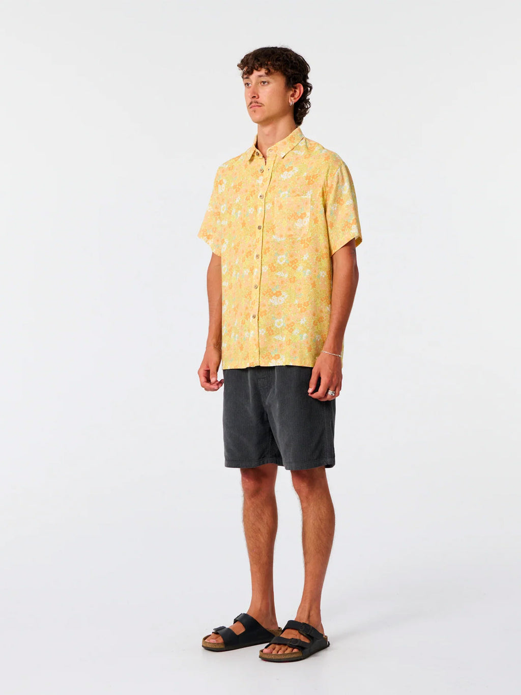 TCSS Hazed Floral Linen Shirt - Sunflower - Collector Store Sydney