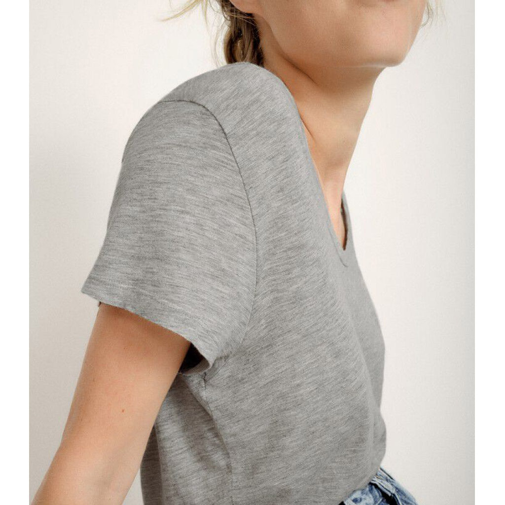 American Vintage Jacksonville Round Neck Tee - Heather Grey - Collector Store