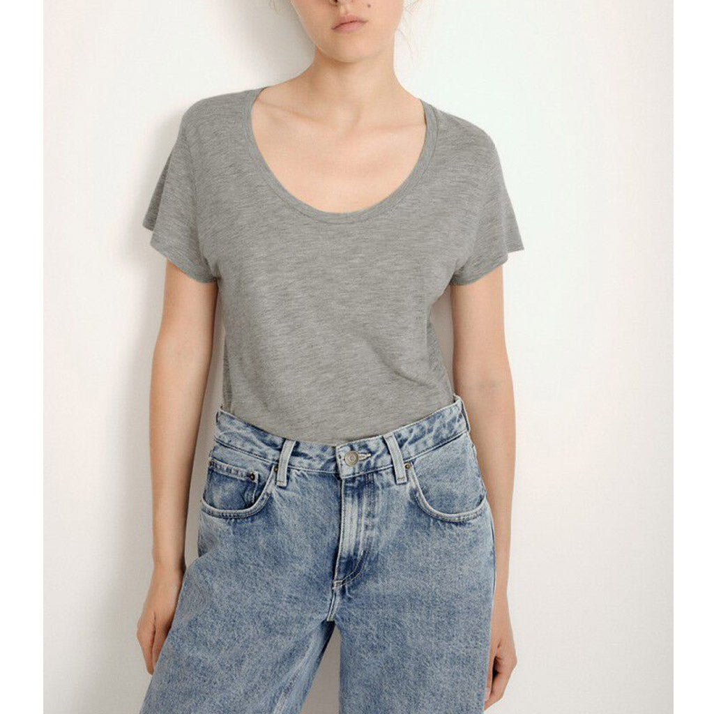 American Vintage Jacksonville Round Neck Tee - Heather Grey - Collector Store