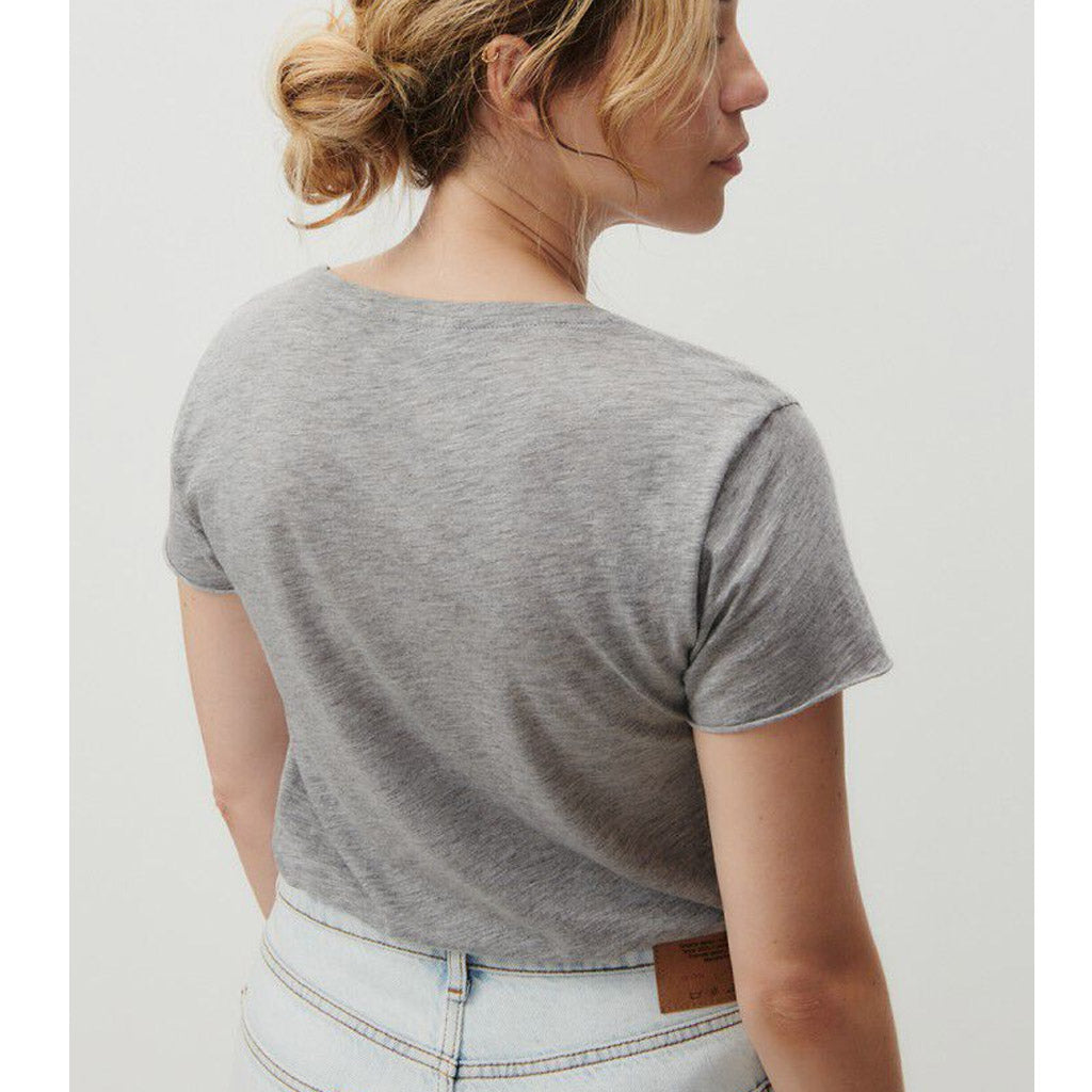 American Vintage Jacksonville V-Neck Tee - Heather Grey - Collector Store Sydney