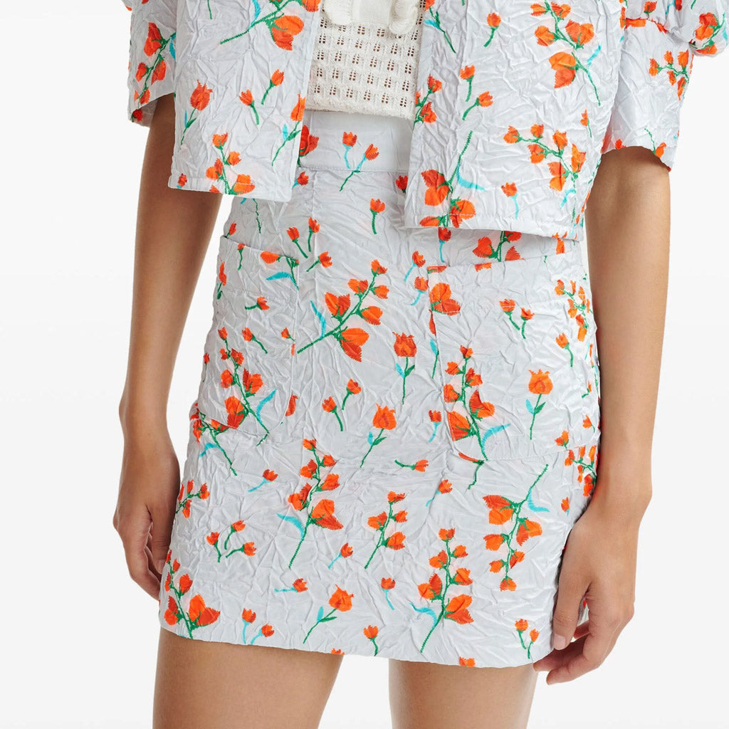 Essentiel Antwerp | HUSAN Mini Skirt Green/Orange/White - Collector Store