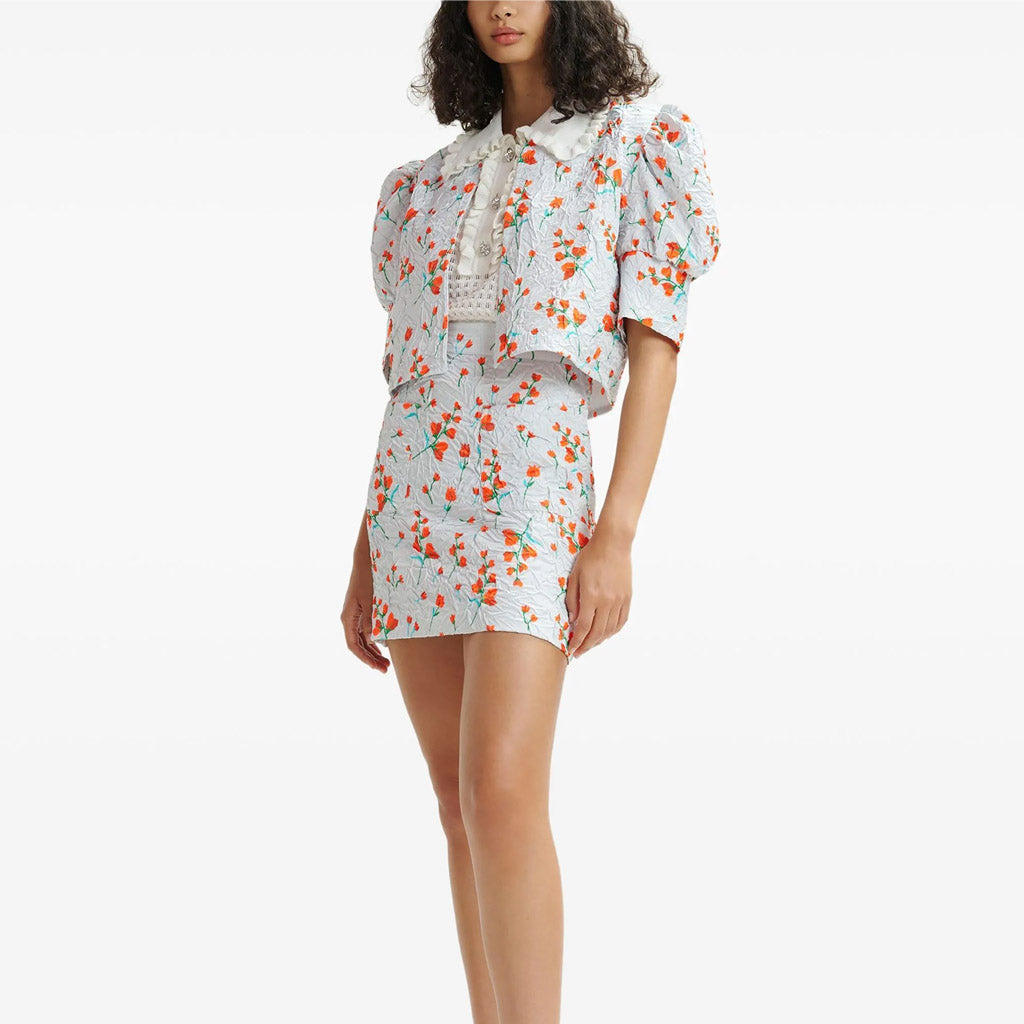 Essentiel Antwerp | HUSAN Mini Skirt Green/Orange/White - Collector Store