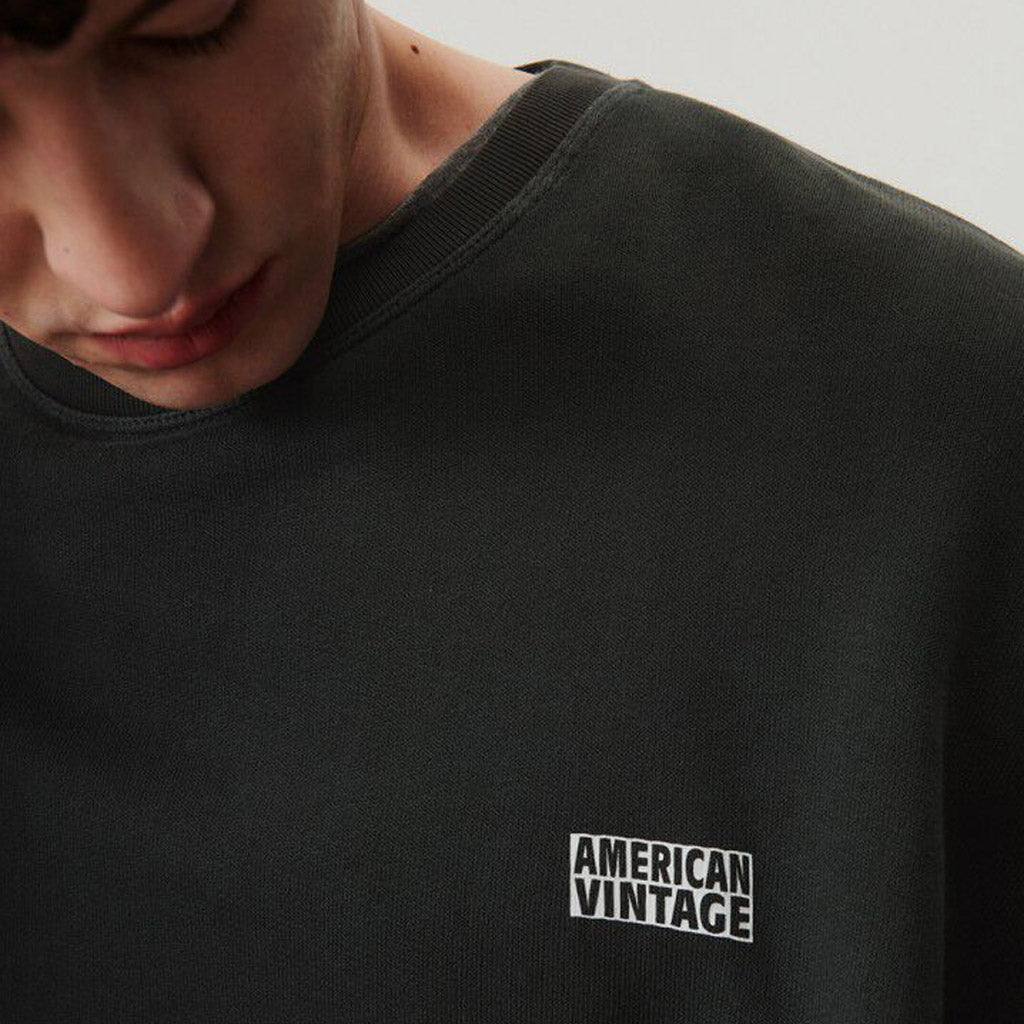 American Vintage Mens Sweatshirt - Izubird - Vintage Carbon - Collector Store Sydney