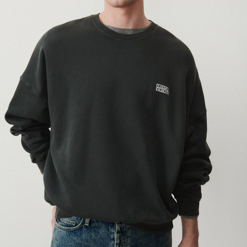 American Vintage Mens Sweatshirt - Izubird - Vintage Carbon - Collector Store Sydney