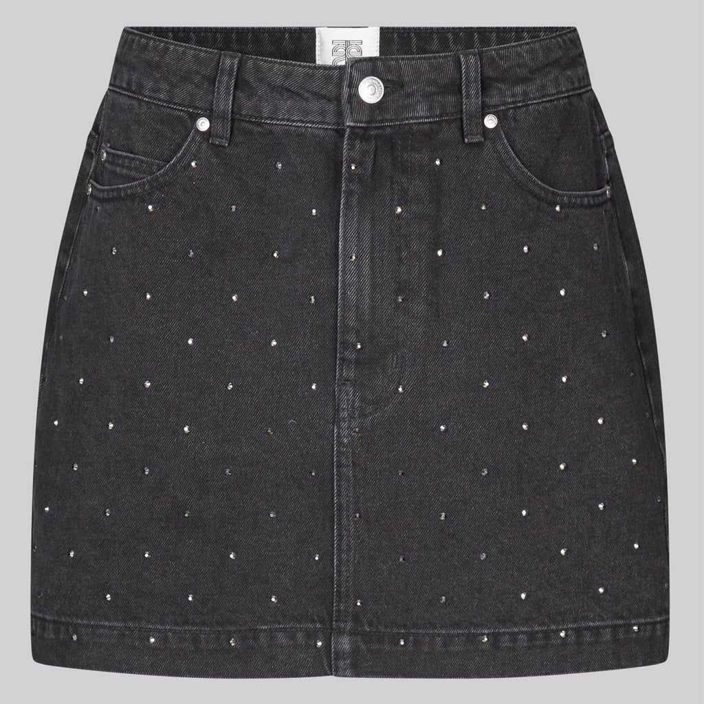 Second Female Jayden Denim Skirt - Black Denim - Collector Store