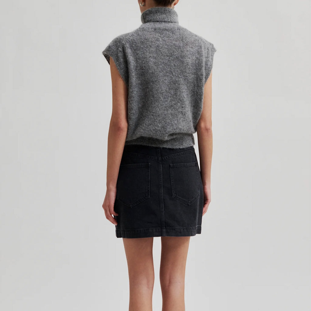 Second Female Jayden Denim Skirt - Black Denim - Collector Store