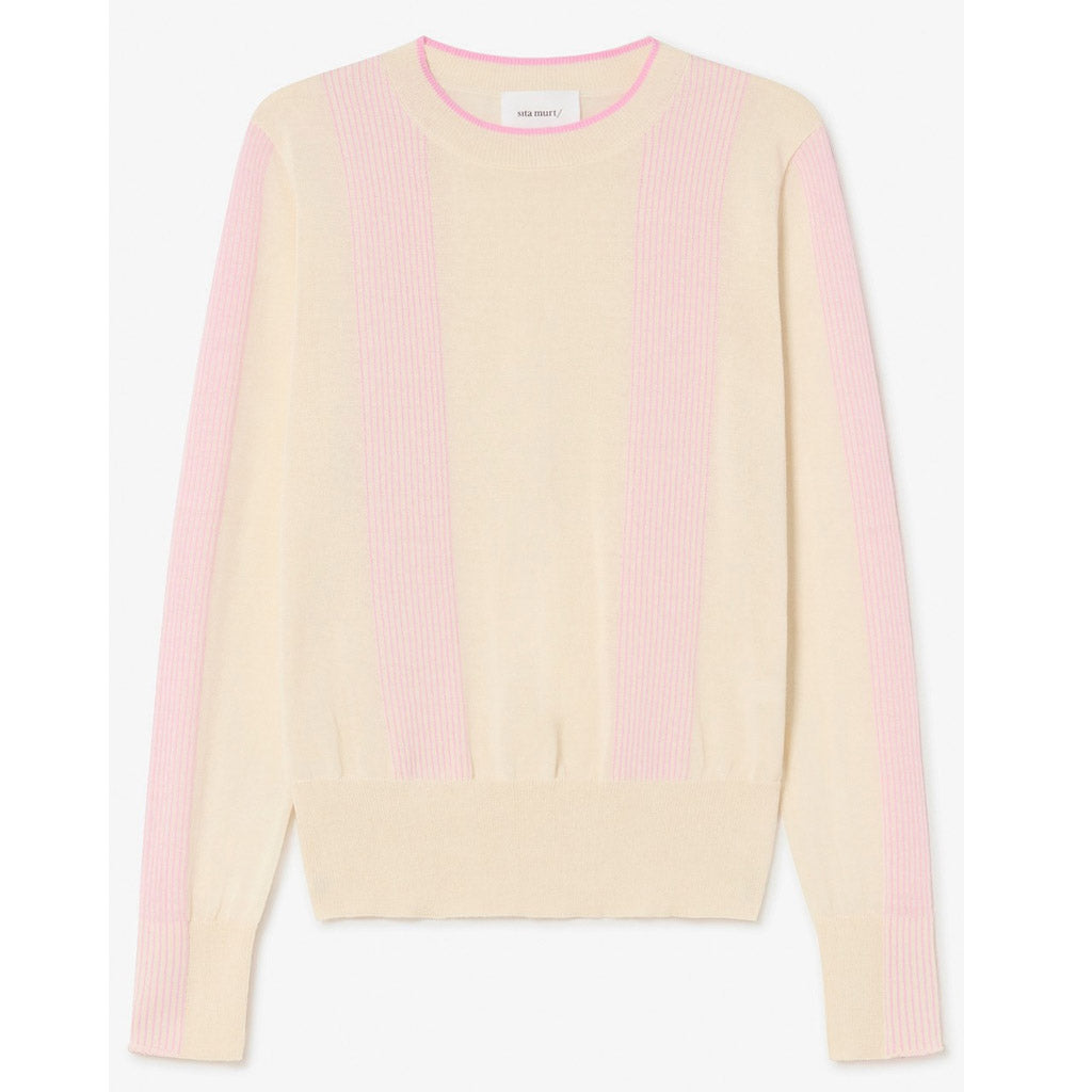 Sita Murt - Stripe Knitted Sweater - Ecru - Collector Store