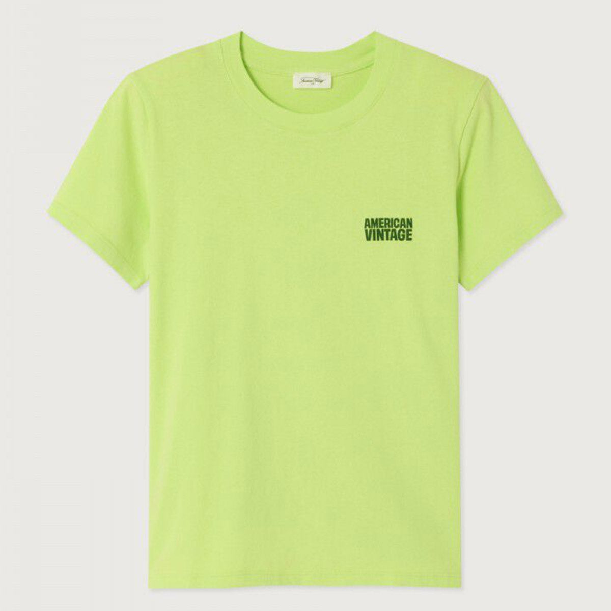 American Vintage Ykobow S/S Round Neck Tee - Fluro Acide - Collector Store Sydney