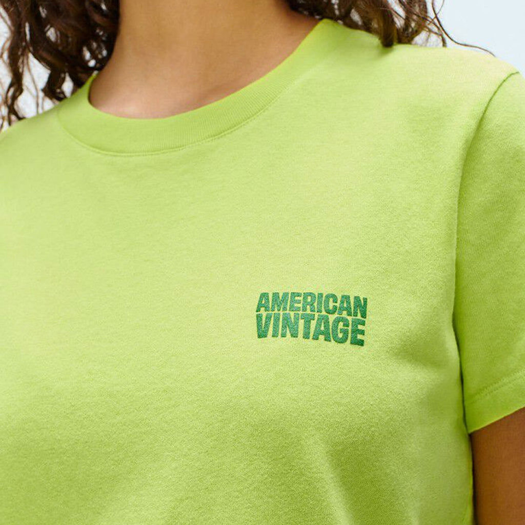 American Vintage Ykobow S/S Round Neck Tee - Fluro Acide - Collector Store Sydney