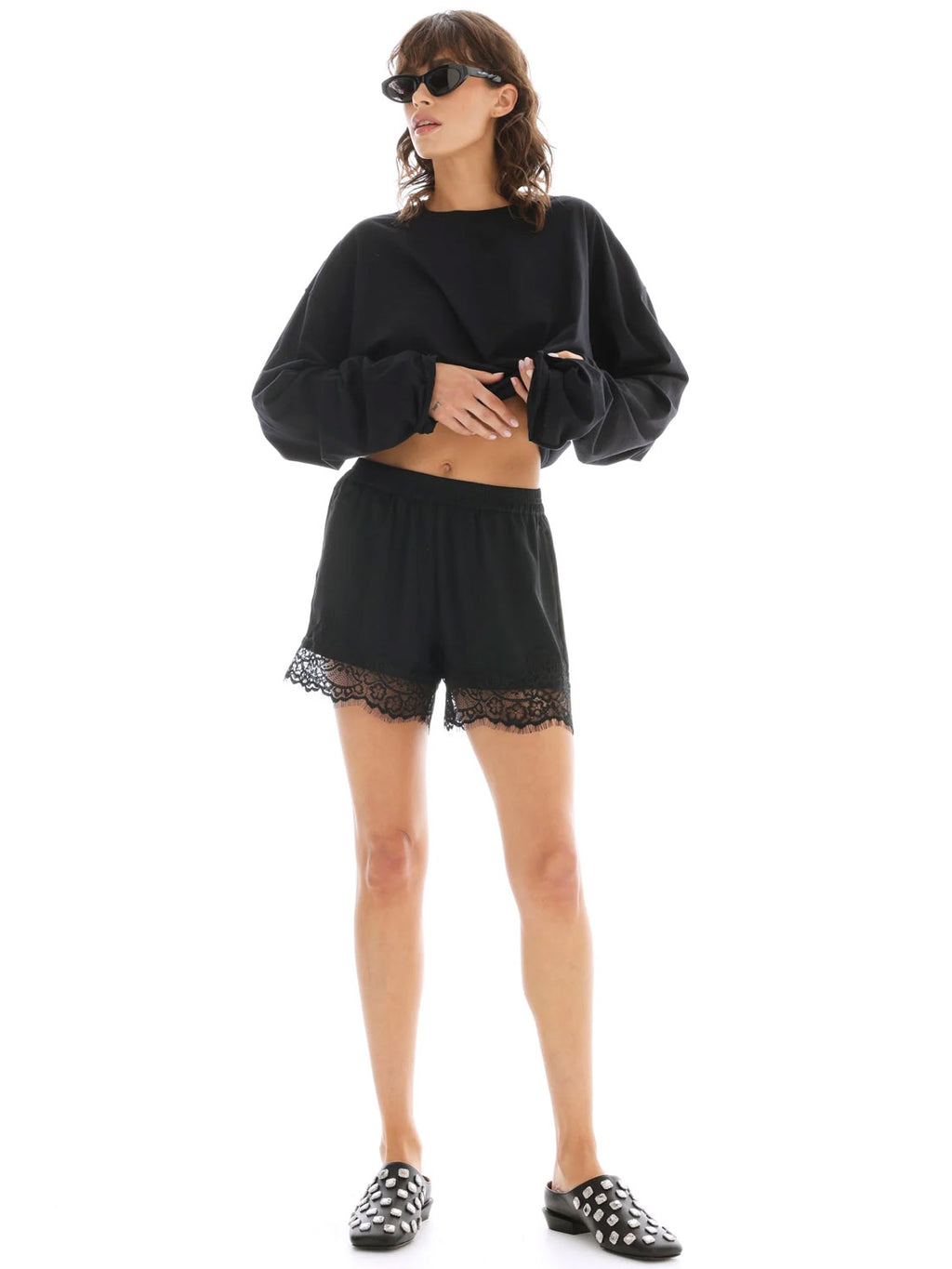 Tales : Lace Athena Shorts - Black - Collector Store Sydney