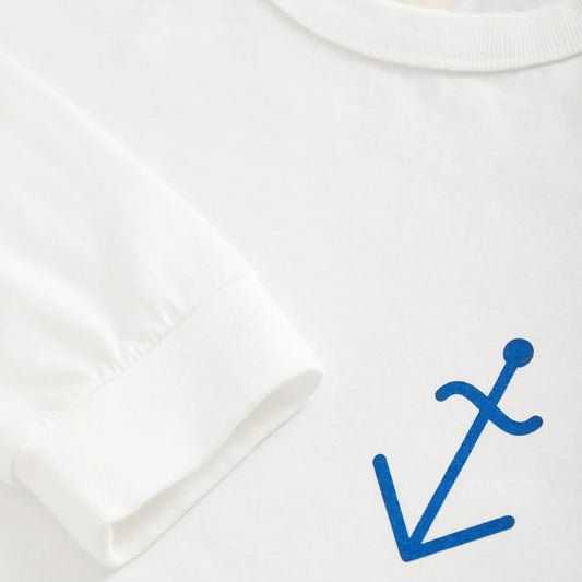 La Paz LS Tee - Off White Logo | Vyes Blue