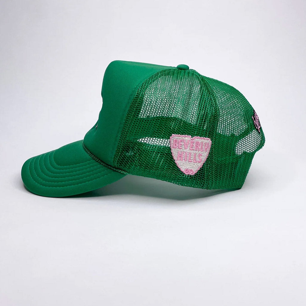 THE BEVERLY HILLS HUSTLE TRUCKER - Green Pink - Collector Store