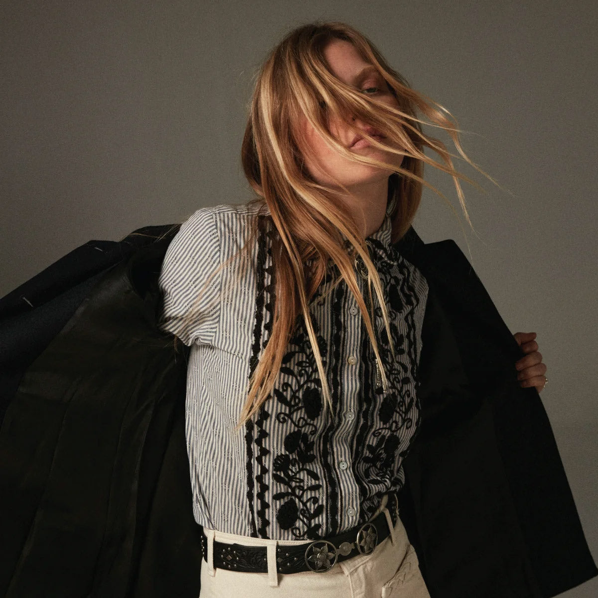 AMANDA BLOUSE Laberynth Azzurro - Collector Store Sydney