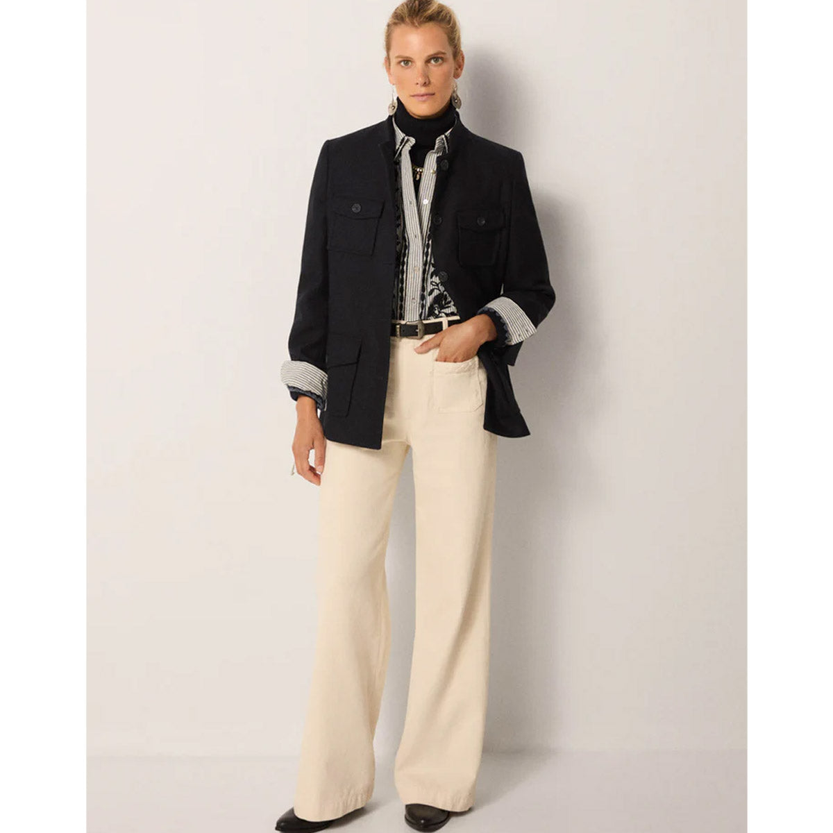 AMANDA BLOUSE Laberynth Azzurro - Collector Store Sydney