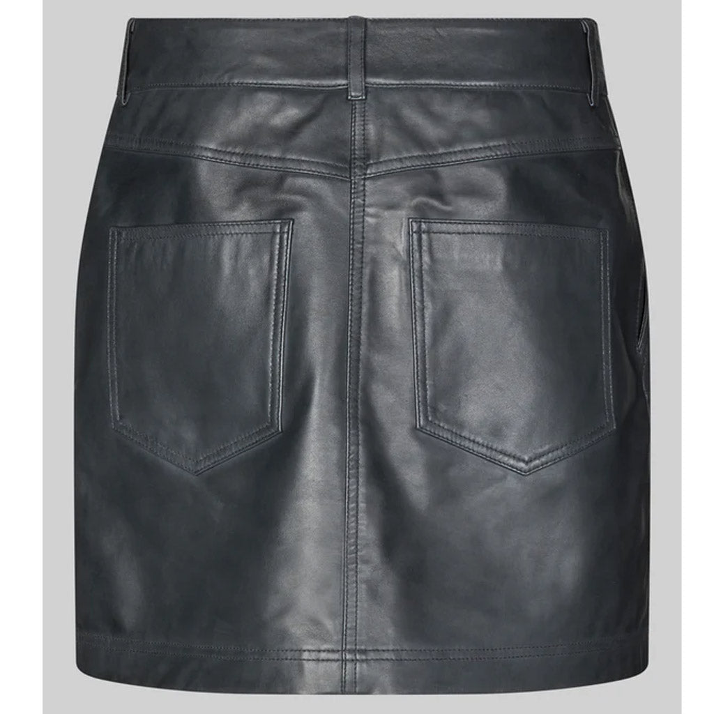 Second Female Letho Leather Short Skirt - Volcanic Ash - Collector Store