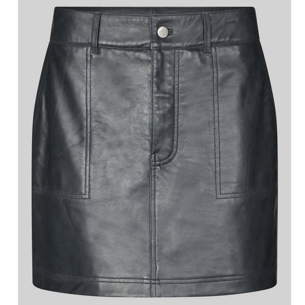 Second Female Letho Leather Short Skirt - Volcanic Ash - Collector Store