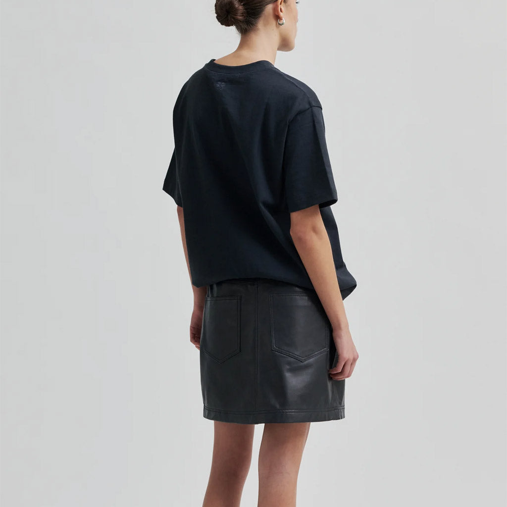 Second Female Letho Leather Short Skirt - Volcanic Ash - Collector Store