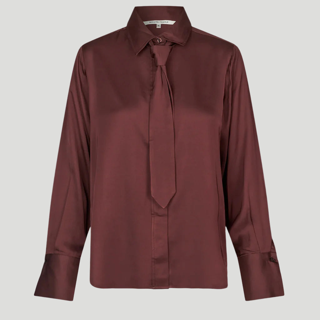 Second Female Livo Classic Shirt- Bitter Chocolate - Collector Store