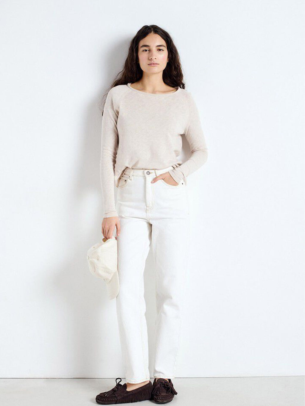 American Vintage L/S Round Neck Tee - Sonoma- Vintage Mastic - Collector Store Sydney
