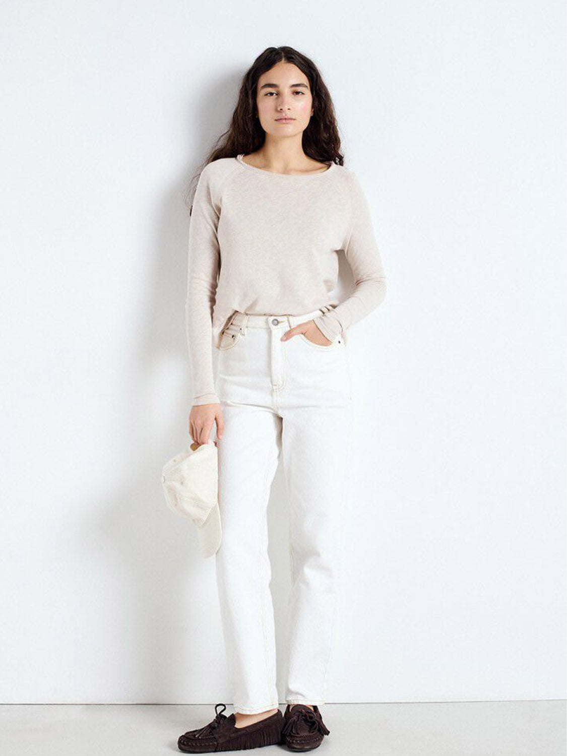 American Vintage L/S Round Neck Tee - Sonoma- Vintage Mastic - Collector Store Sydney
