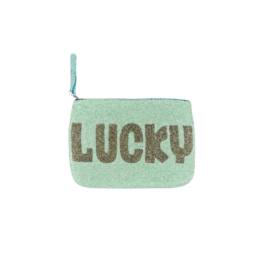 Jacksons - LUCKY beaded purse - Turqouise | Gold