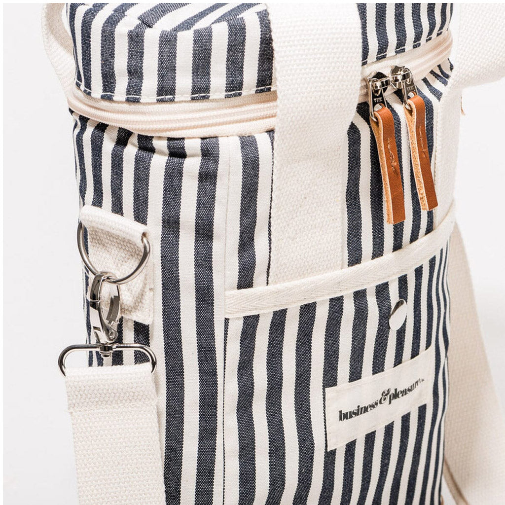 WINE COOLER TOTE BAG - LAURENS NAVY STRIPE - Collector Store