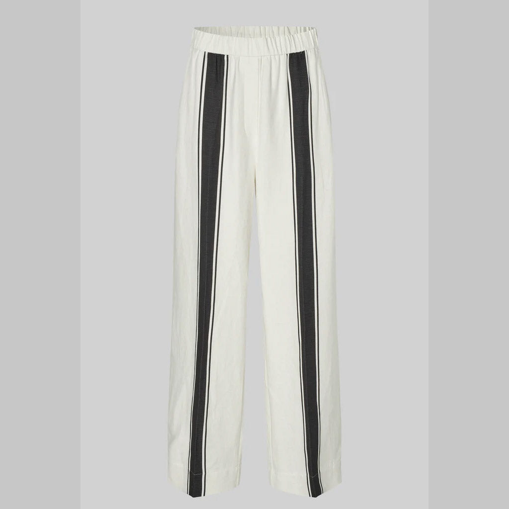 Second Female - Lie Block Stripe Pants - White Asylum - Collector Store Sydney