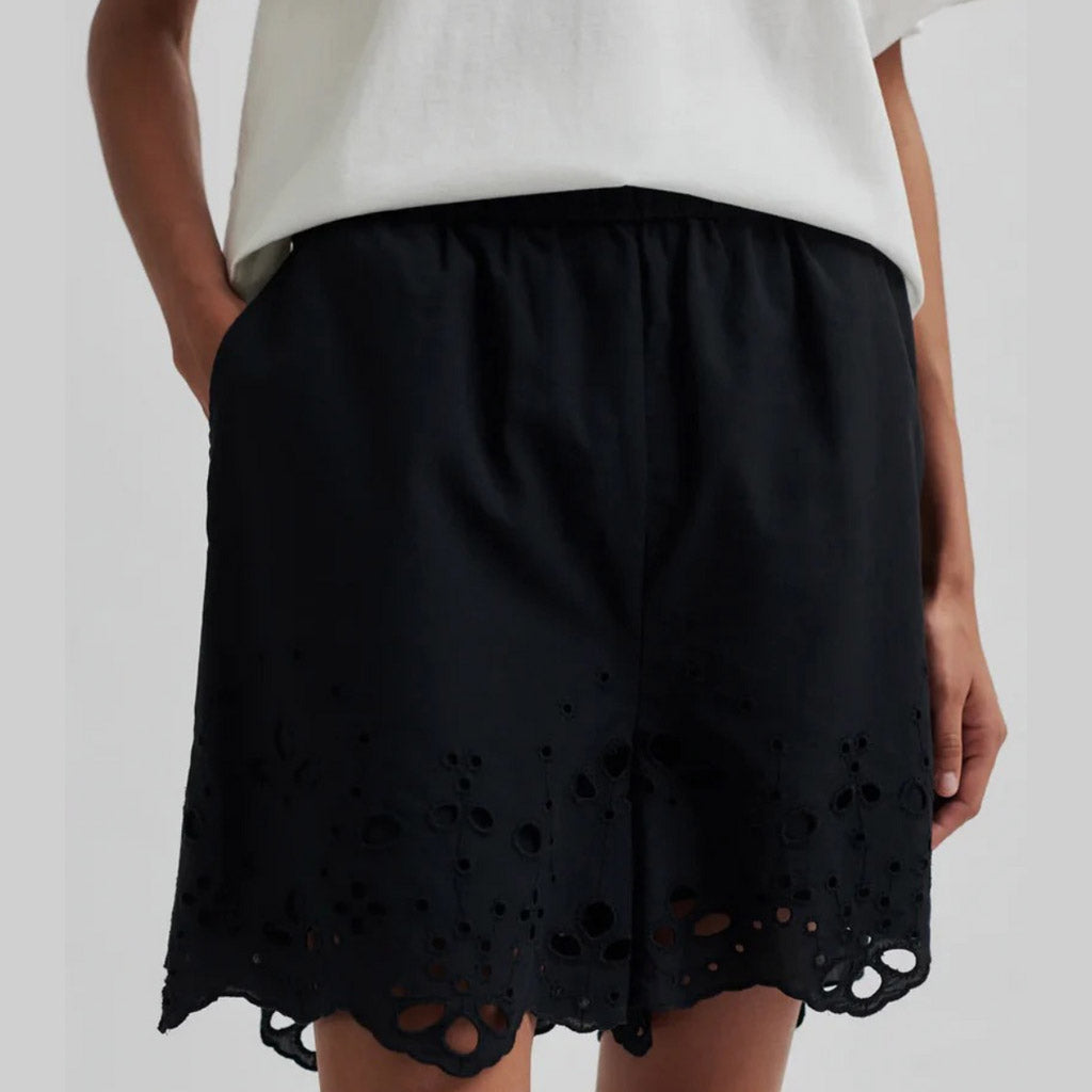 Second Female - Limona Broderie Shorts Black - Collector Store Sydney