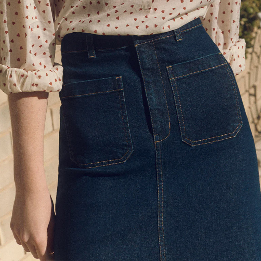 Marie Louise De Monterey - Merci Skirt Blue Denim - Collector Store