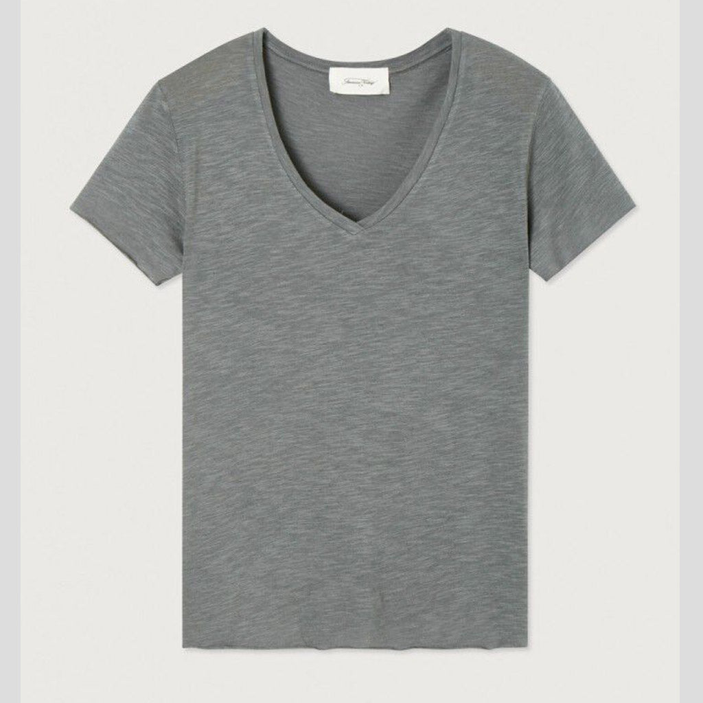 American Vintage Jacksonville V Neck Tee - Vintage Metal - Collector Store Sydney