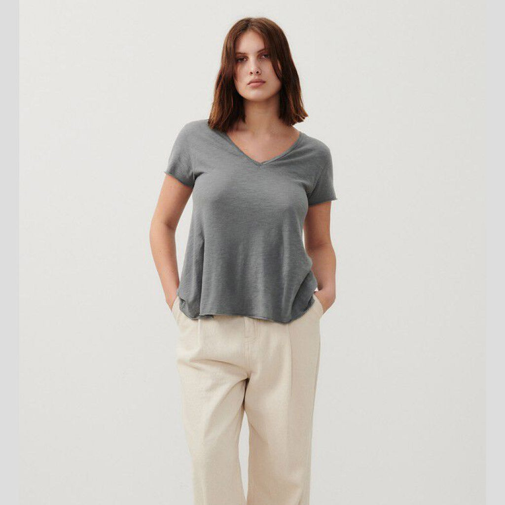 American Vintage Jacksonville V Neck Tee - Vintage Metal - Collector Store Sydney