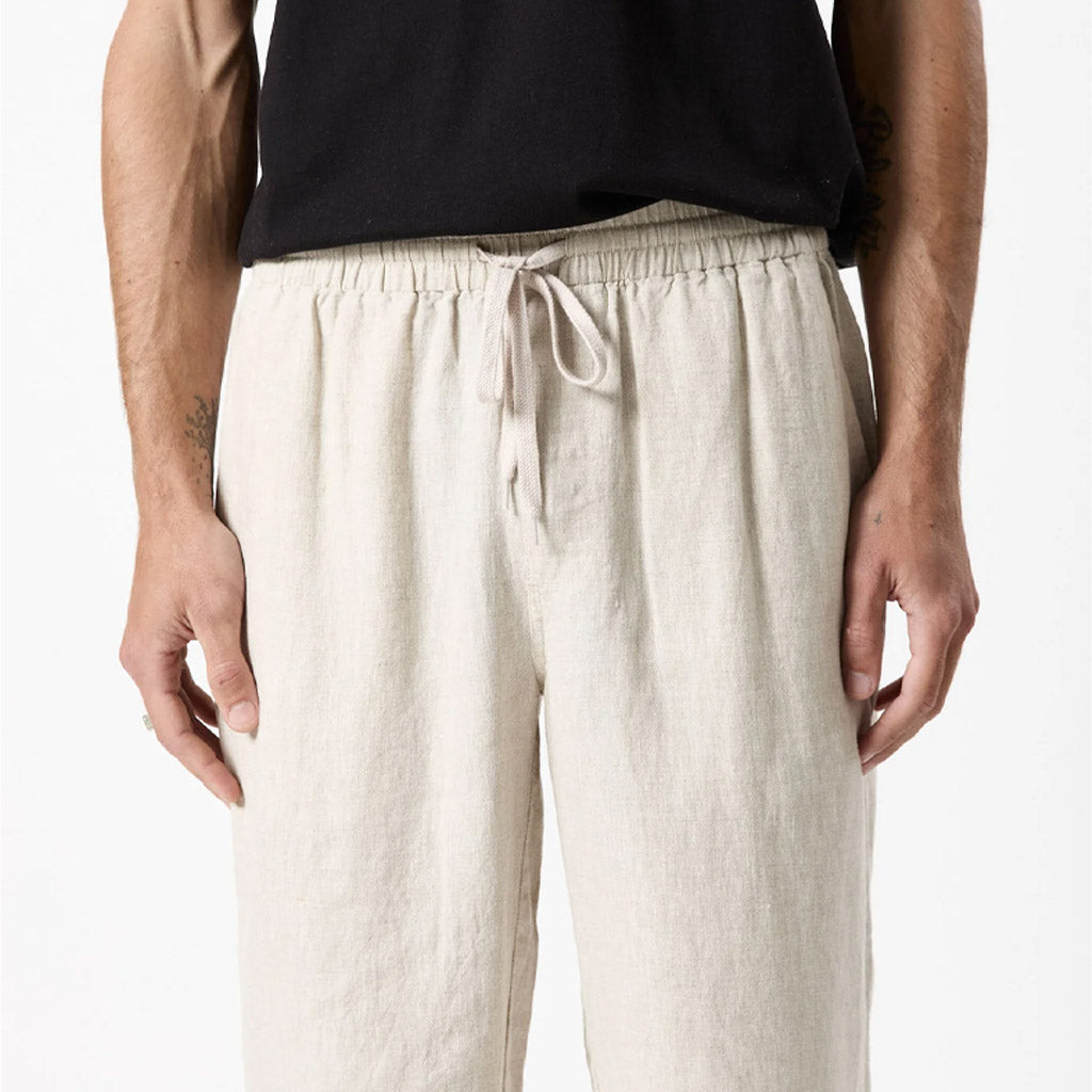 Mr Simple Burbank Linen Pant - Natural - Collector Store Sydney