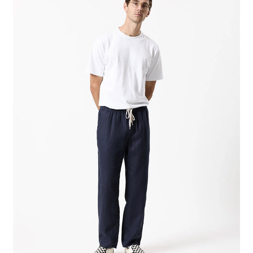 Mr Simple Burbank Linen Pant - Navy - Collector Store Sydney
