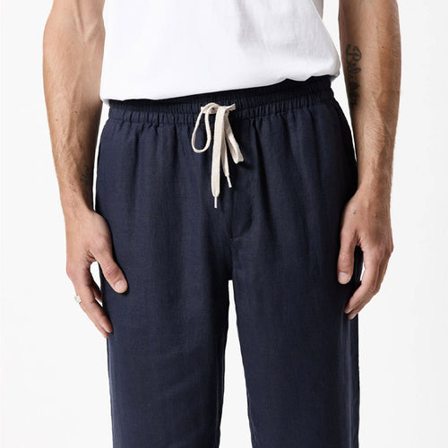 Mr Simple Burbank Linen Pant - Navy - Collector Store Sydney