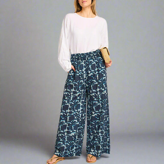 Louizon Pantalon Mud print indigo - Collector Store