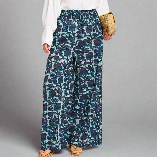 Louizon Pantalon Mud print indigo - Collector Store