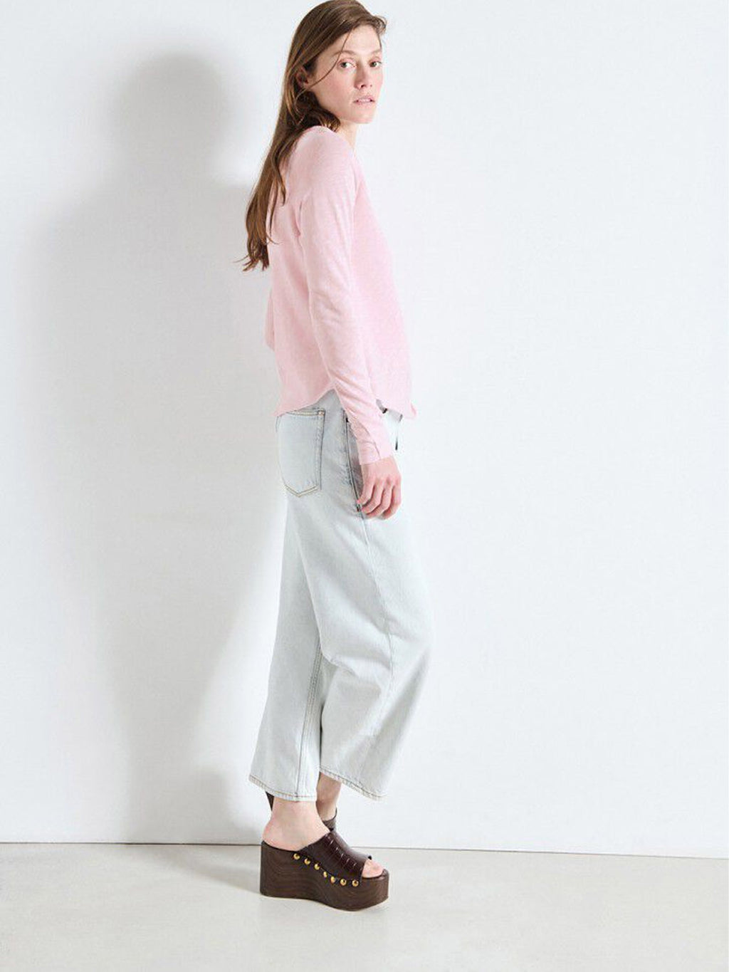 American Vintage L/S Round Neck Tee - Sonoma- Vinatge Marshmellow - Collector Store Sydney
