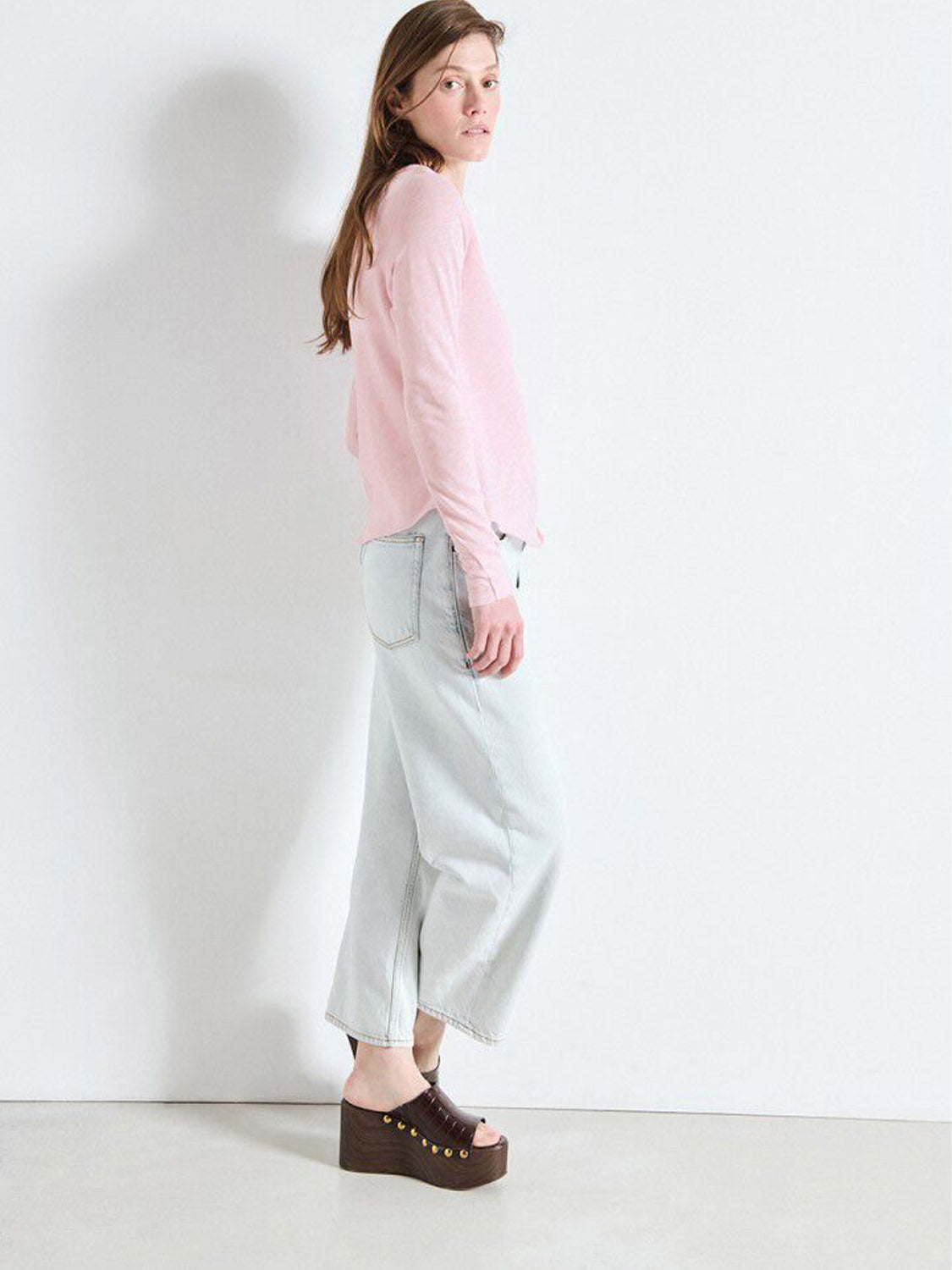 American Vintage L/S Round Neck Tee - Sonoma- Vinatge Marshmellow - Collector Store Sydney