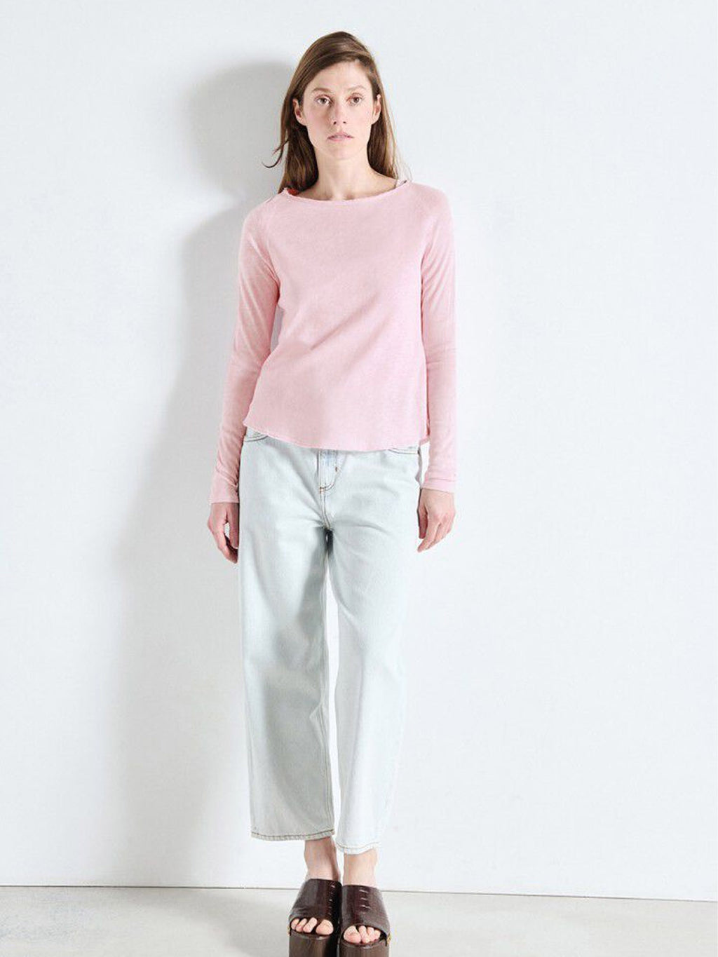 American Vintage L/S Round Neck Tee - Sonoma- Vinatge Marshmellow - Collector Store Sydney