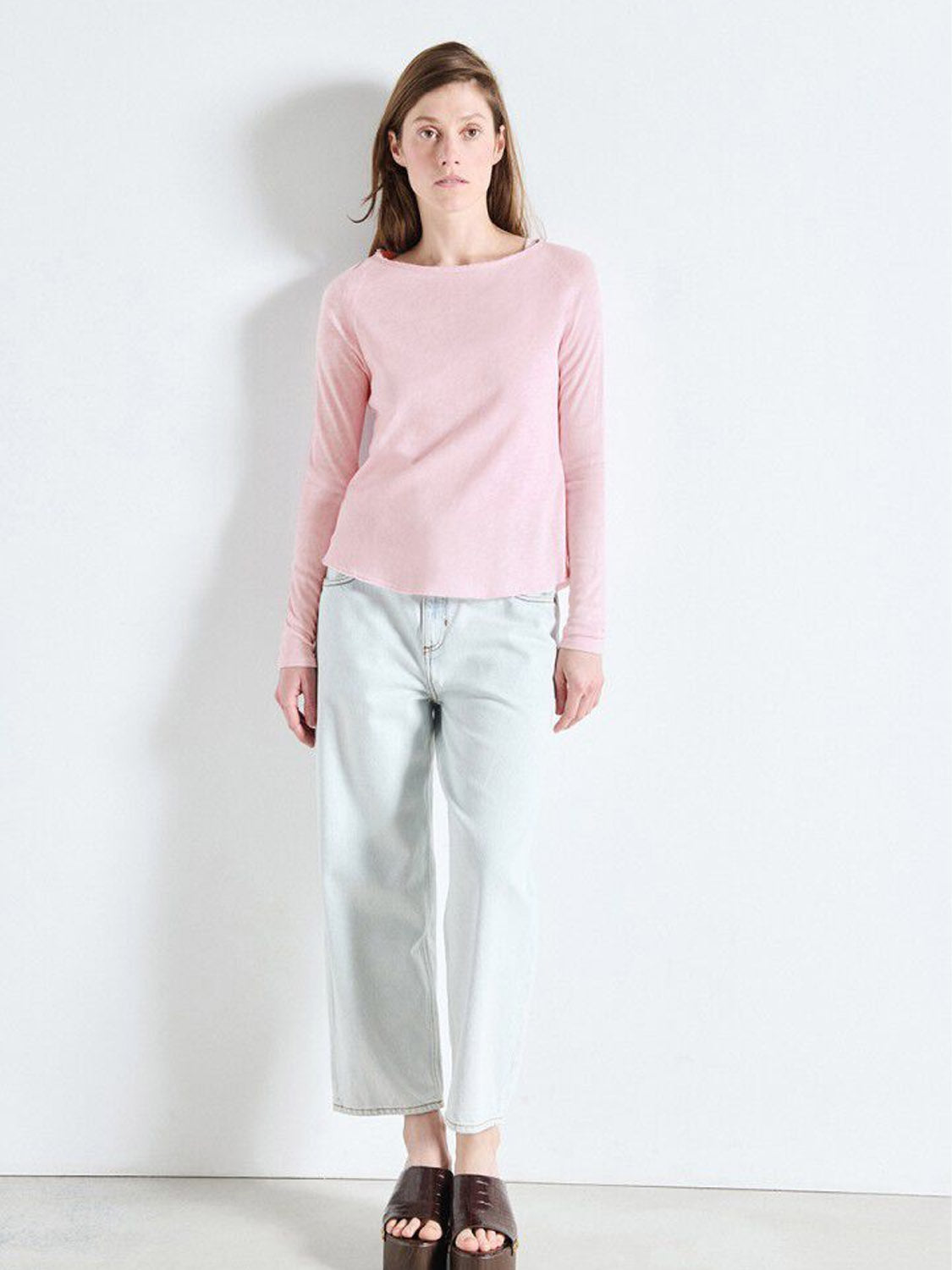 American Vintage L/S Round Neck Tee - Sonoma- Vinatge Marshmellow - Collector Store Sydney