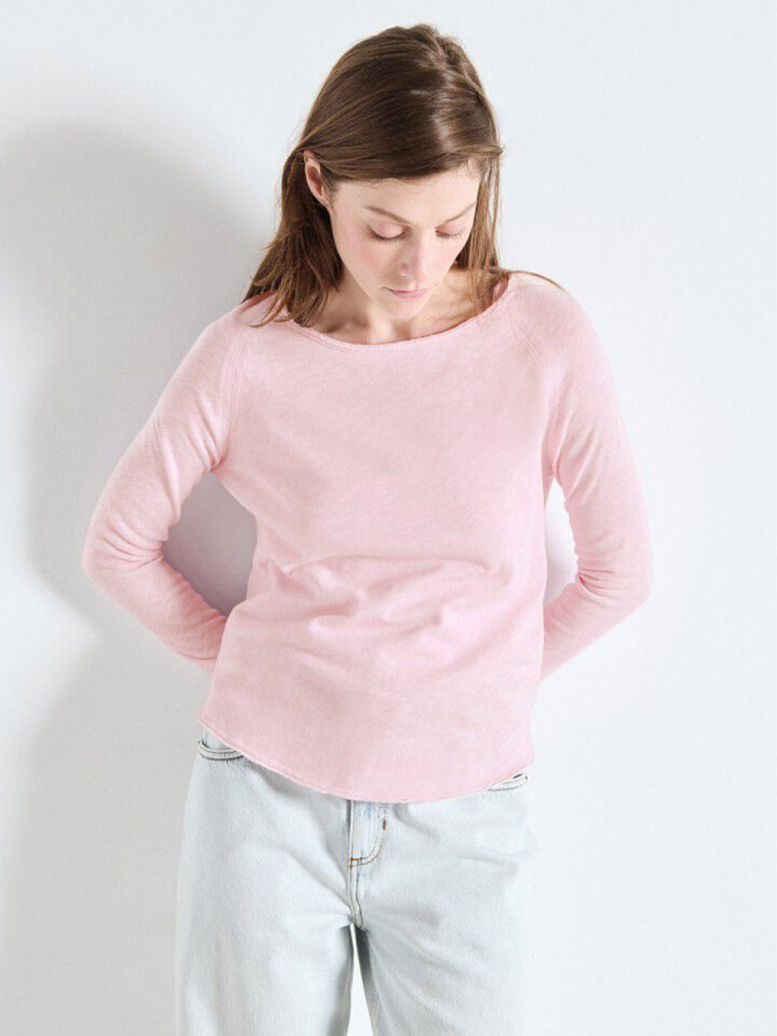 American Vintage L/S Round Neck Tee - Sonoma- Vinatge Marshmellow - Collector Store Sydney