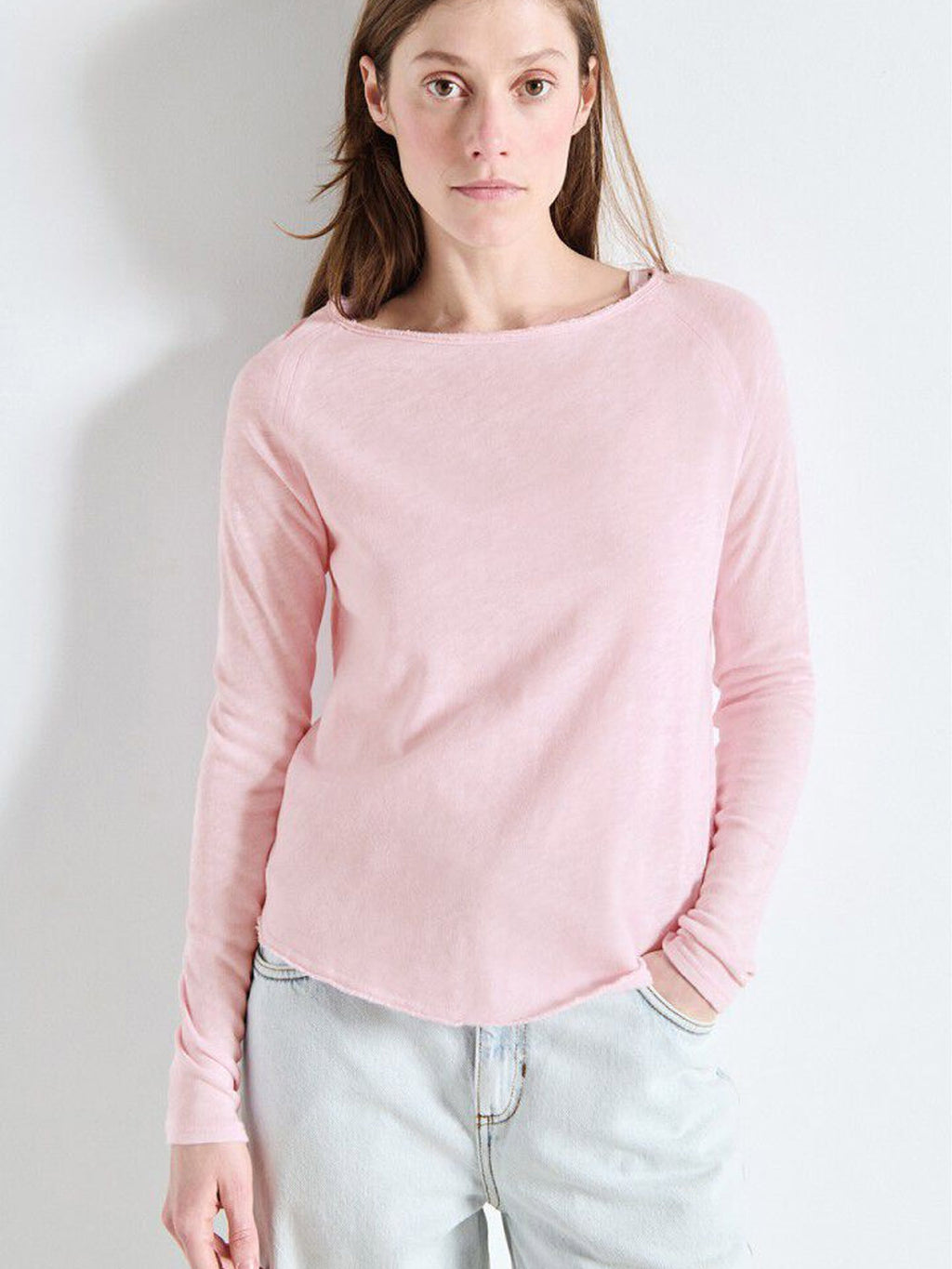 American Vintage L/S Round Neck Tee - Sonoma- Vinatge Marshmellow - Collector Store Sydney