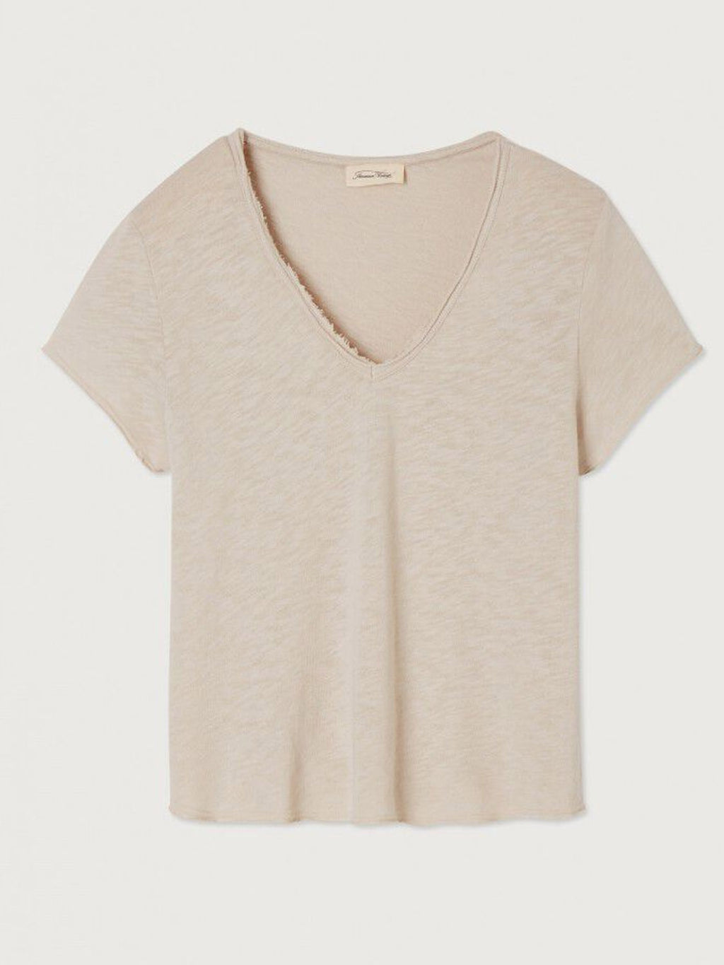 American Vintage Sonoma Cotton V Neck Tee - Vintage Mastic - Collector Store Sydney