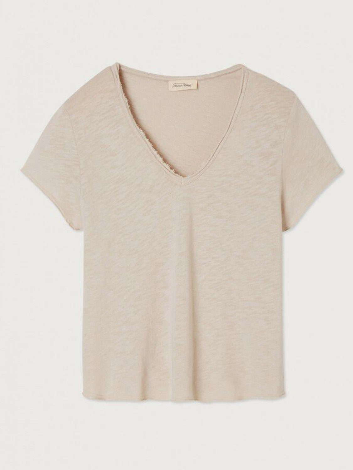 American Vintage Sonoma Cotton V Neck Tee - Vintage Mastic - Collector Store Sydney