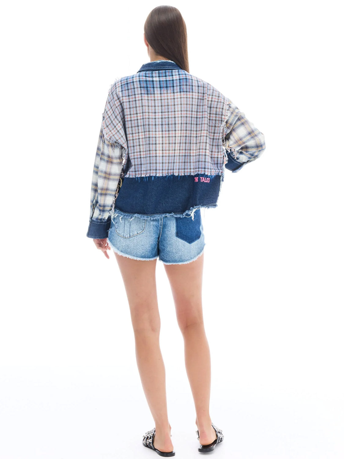 Tales : Mixed Flannel And Denim Shirt