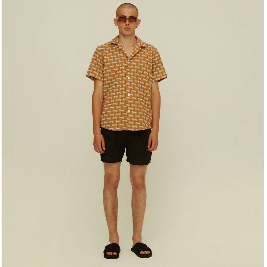 OAS TERRY SHIRT - Camel Layer Zig Zag Cuba - Collector Store