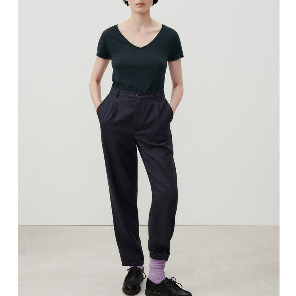 American Vintage Jacksonville V Neck Tee - Navy - Collector Store Sydney