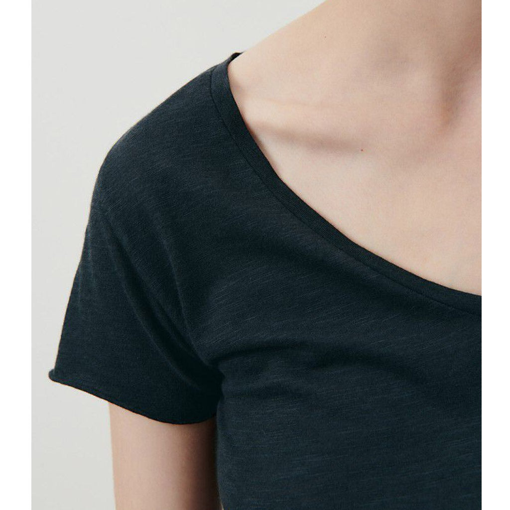 American Vintage Jacksonville  V Neck Tee - Navy - Collector Store