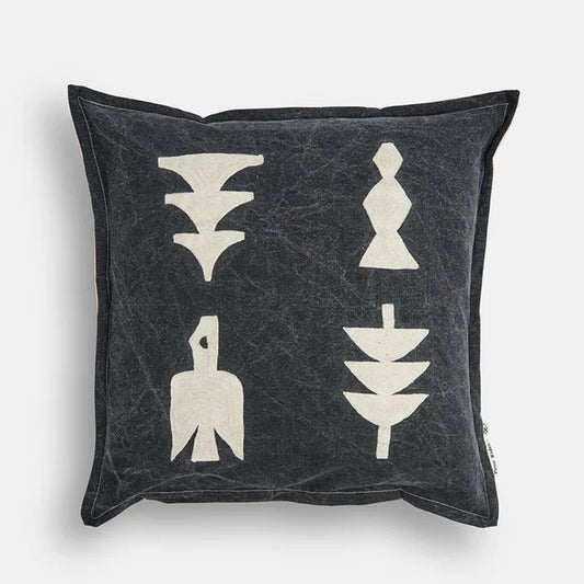 Elements Cushion | Black 55cm x 55cm - Collector Store
